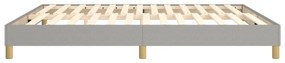 Estrutura de cama sem colchão 160x200 cm tecido cinzento-claro