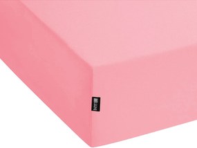 Lençol-capa em algodão rosa coral 90 x 200 cm JANBU Beliani