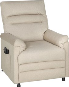 HOMCOM Poltrona Relax com Aquecimento Lombar e Massagem por Vibração Reclinável USB e Função de Memória 82x99x106 cm Bege | Aosom Portugal
