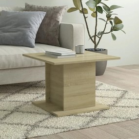 vidaXL Mesa de centro 55,5x55,5x40cm derivados madeira carvalho sonoma
