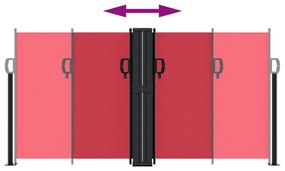 Toldo lateral retrátil 120x1200 cm vermelho