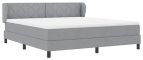Cama Box Spring com Colchão vidaXL Cinza Claro 180x200 cm Tecido