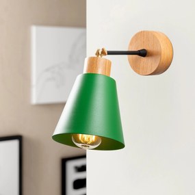 Candeeiro de Parede Manavgat – Verde – 14 cm x 25 cm