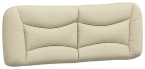 Cama com colchão 140x200 cm tecido cor creme