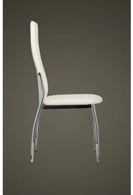 Cadeiras de jantar 4 pcs couro artificial branco