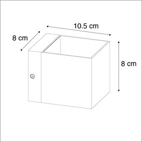 Conjunto de 2 candeeiros de parede modernos antracite - Transfer Design,Moderno