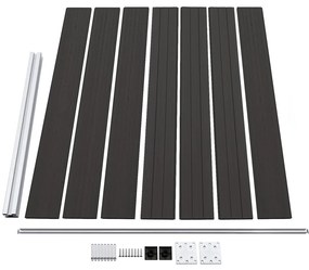 Painel de cerca 175x146 cm WPC preto