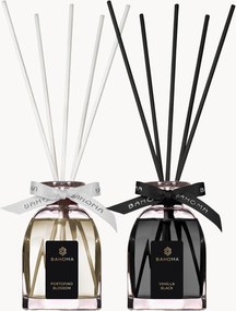 Difusores octogonais em caixa de presente Portofino Blossom, Vanilla Black, conjunto de 2