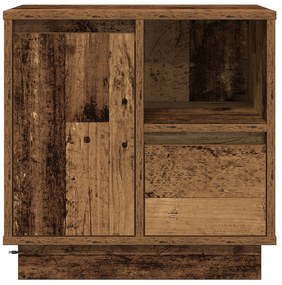 Cômodas de Cabeceira com LED 2 pcs Madeira Velha 50x34,5x50 cm