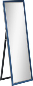 HOMCOM Espelho de Pé 50x150 cm Espelho de Corpo Inteiro com Estrutura em Veludo e Suporte para Sala de Estar Dormitório Azul | Aosom Portugal