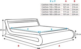 Cama Hidráulica com Arrumação "Patricia" - 160x200cm - Estrado e Colch