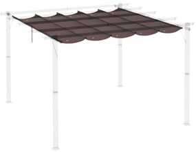 Outsunny Cobertura para Pérgola 2,5x2,55cm Teto de Substituição Retrát