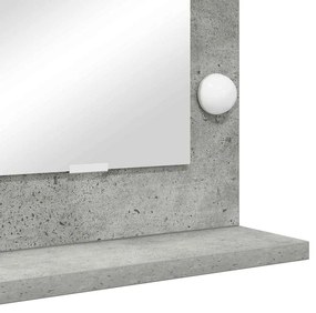 Espelho de Toucador Cinza Concreto Concreto 80 x 45 x 18 cm