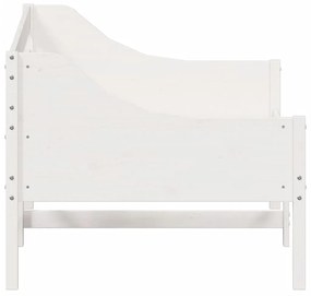 Sofá-cama 90 x 200 cm madeira de pinho maciça branco