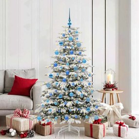 vidaXL Árvore de Natal Articulada Artificial Branco 180 cm PE e PVC