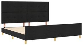 Cama vidaXL Preta 200x200 cm em Tecido