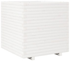 Vaso/floreira de jardim 70x70x72 cm pinho maciço branco