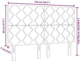 Cabeceira Design de Blocos de Diamante Rosa 140 cm Veludo