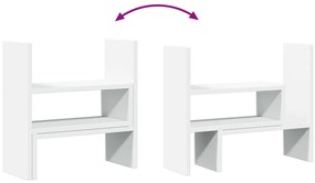 Organizador de secretária ajustável derivados de madeira branco