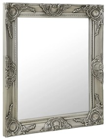 vidaXL Espelho de parede estilo barroco 50x60 cm prateado