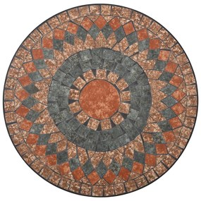 3 pcs conjunto bistro mosaico azulejos cerâmica laranja/cinza