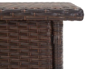 Mesa de centro 50x50x47 cm vime PE castanho