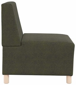 Cadeira Sofa 3 pcs Verde 55 cm Couro camurça sintético