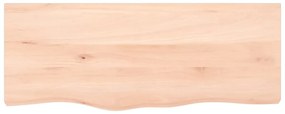 Prateleira de parede 100x40x(2-4)cm carvalho maciço não tratado