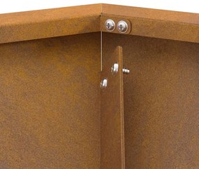 Fogueira Hexagonal vidaXL 100x100x28 cm Aço Envelhecido