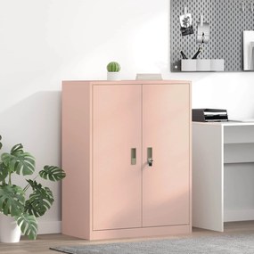 vidaXL Armário de arrumação Rosa 80 x 40 x 105 cm Aço