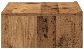 Mesa de cabeceira madeira velha 60x35 cm madeira engenharia