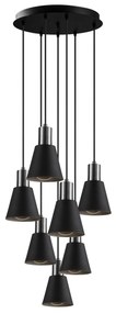 **** Candeeiro de Teto Kem – Preto Níquel – Diâmetro 43 cm, Altura 111