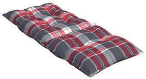 Almofadões cadeira encosto alto 2 pcs oxford xadrez vermelho