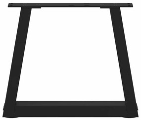 Pés para mesa de centro em V 2 peças preto 30x(30-31,3) cm aço