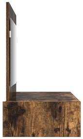 Mesa de Maquilhagem Suspensa Carvalho Fumado 100x40x70 cm