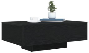 Mesa de Centro vidaXL com Luzes LED Carvalho Preto 85x55x31 cm
