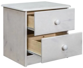 Mesa de cabeceira 43x34x40 cm madeira de pinho maciça