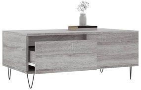 Mesa de centro 90x50x36,5 cm derivados madeira cinzento sonoma