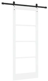 Porta Deslizante vidaXL com Conjunto de Hardware "ORKDAL" Branca 86x21