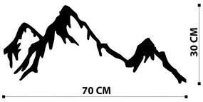 Acessório Decorativo de Parede Metal Mountain – Preto – 70 x 30 cm