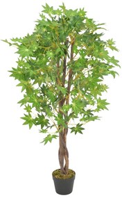 280196 vidaXL Planta bordo artificial com vaso 120 cm verde