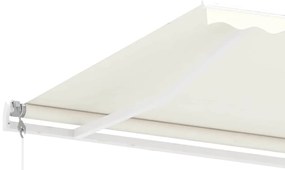 Toldo automático com LED e sensor de vento 400x300 cm cor creme