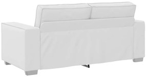 Sofá Loveseat vidaXL Branco 140 cm em Couro Sintético