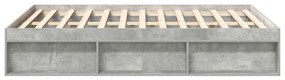 Estrutura de cama 140x190 cm cinza cimento