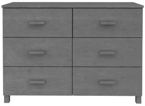 Aparador HAMAR 113x40x80 cm pinho maciço cinza-escuro
