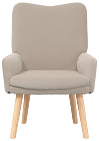 Cadeira Relaxante vidaXL Cinza Claro de Tecido parecido com Lã