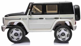 Carro elétrico para crianças Mercedes-Benz EQG 12V, partes da carroçaria iluminadas com LED, controlo remoto de 2,4 GHz, entrada USB/AUX, bateria de l