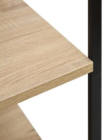 Armário para micro-ondas derivados de madeira preto/carvalho