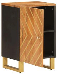 Armário casa banho 38x33,5x58cm mangueira maciça castanho/preto