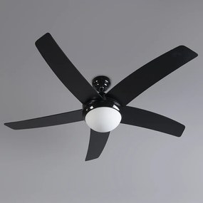 Ventilador de teto preto com impressão de madeira 132cm com controle remoto - Cool